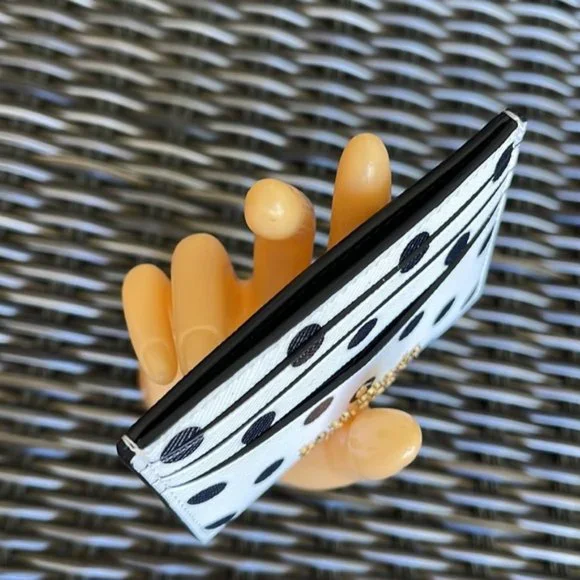Kate Spade Staci Small Slim Cardholder Dot Printed Cream Multi - Picture 5 of 16